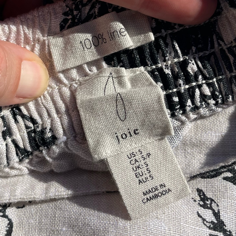 Joie Wide Leg Size Small 100% Linen - Picture 3 of 7